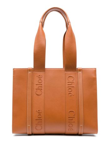 Chloé medium Woody tote bag - Braun