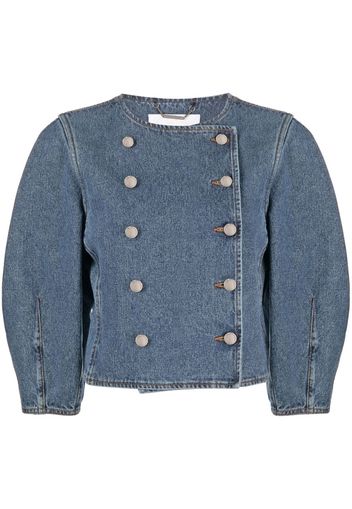 Chloé Doppelreihige Jeansjacke - Blau