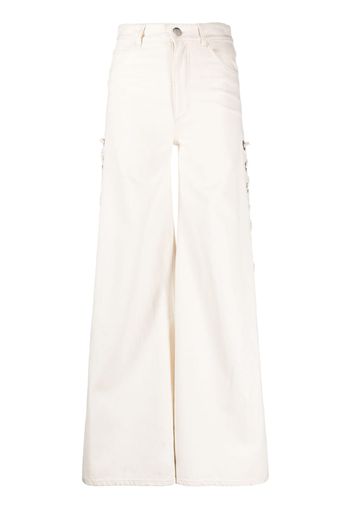 Chloé Rave eyelet-embellished wide-leg jeans - Weiß