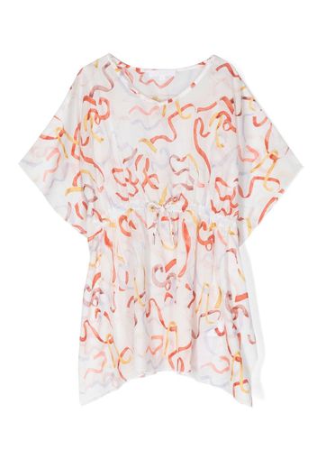 Chloé Kids all-over graphic-print dress - Weiß