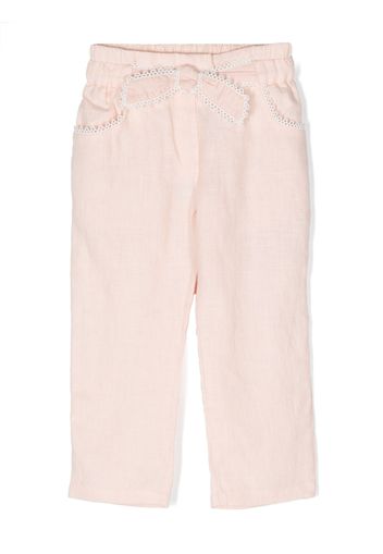 Chloé Kids bow-detail trousers - Rosa