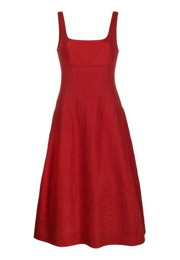 Chloé sleeveless panelled flared dress - Rot