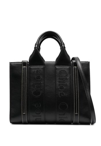 Chloé Small Woody leather tote bag - Schwarz