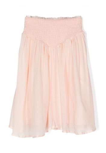 Chloé Kids Midirock mit gesmokter Taille - Rosa