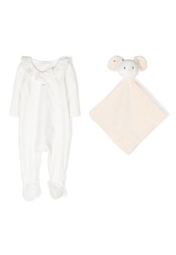 Chloé Kids Strampler-Set mit Spitzenkragen - Weiß