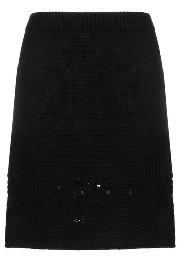 Chloé high-waisted knitted skirt - Schwarz