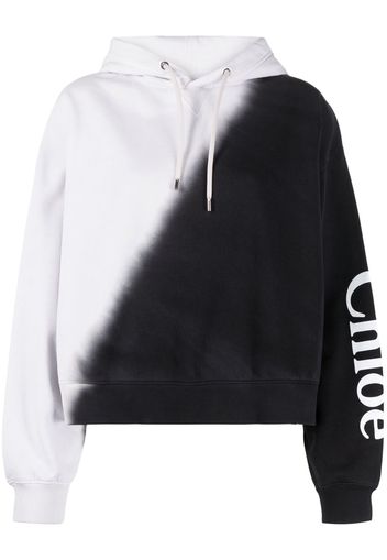 Chloé Hoodie in Batikoptik - Schwarz