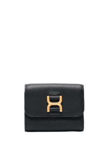 Chloé logo-buckle leather wallet - Schwarz