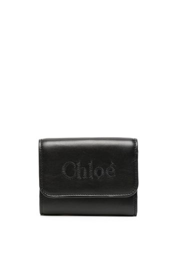 Chloé Sense tri-fold leather wallet - Schwarz