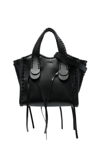 Chloé small Mony leather tote bag - Schwarz