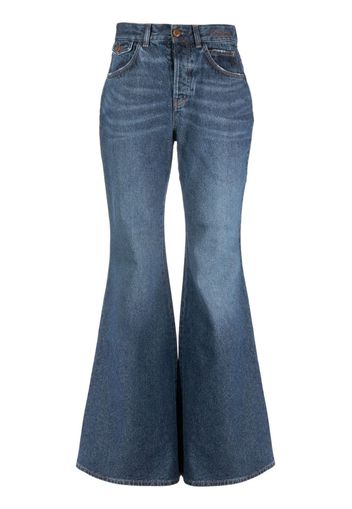 Chloé high-rise flared-leg jeans - Blau