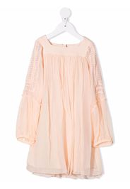 Chloé Kids Langärmliges Kleid mit Raffung - Rosa