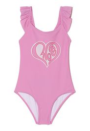 Chloé Kids Badeanzug mit Herz-Logo - Rosa