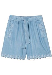 Chloé Kids Shorts mit Muschelsaum - Blau