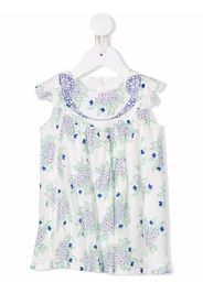 Chloé Kids Midikleid mit Blumen-Print - Nude