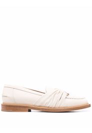 Chloé C-embellished leather loafers - Nude