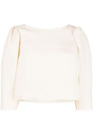 Chloé cropped linen shirt - Nude