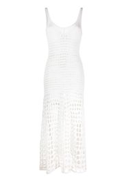 Chloé open-knit sleeveless silk dress - Weiß