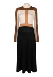 Chloé colour-block knitted wool dress - Nude