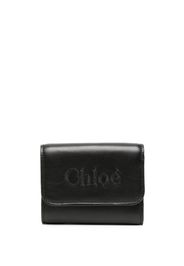 Chloé Sense tri-fold leather wallet - Schwarz