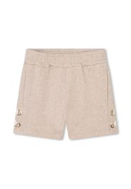 Chloé Kids Shorts mit Logo-Stickerei - Nude