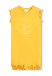 Chloé Kids Kleid aus Bio-Baumwolle mit Print - Gelb