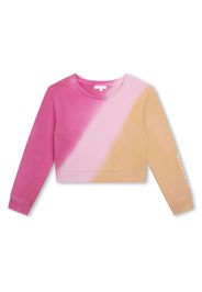 Chloé Kids Ombré-Sweatshirt mit Batikmuster - Pink yellow