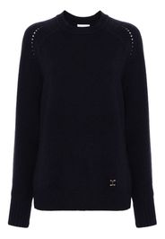 Chloé Marcie-plaque cashmere blend jumper - Blau