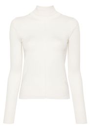 Chloé Rollkragenpullover mit Logo-Stickerei - Weiß