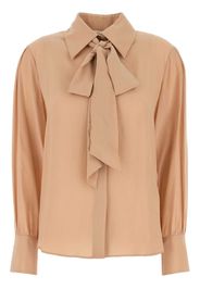 Chloé long-sleeve georgette shirt - Nude