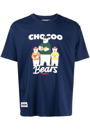 CHOCOOLATE T-Shirt mit grafischem Print - Blau