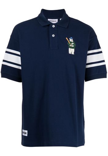 CHOCOOLATE logo-embroidered cotton polo shirt - Blau