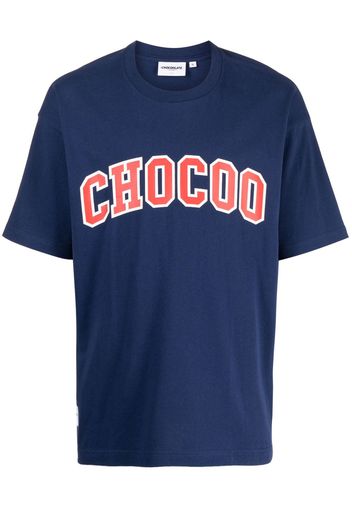 CHOCOOLATE logo-print cotton T-shirt - Blau