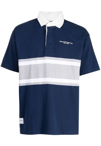 CHOCOOLATE stripe-detail polo shirt - Blau