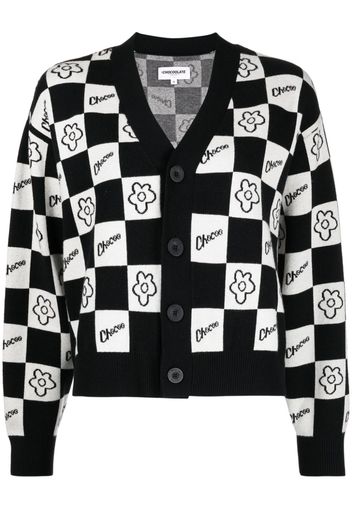 CHOCOOLATE Zweifarbiger Cardigan - Schwarz