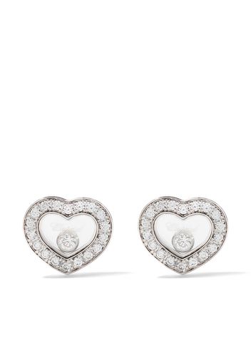 Chopard 18kt 'Happy Diamonds Icons' Weißgoldohrstecker mit Diamant - WHITE GOLD