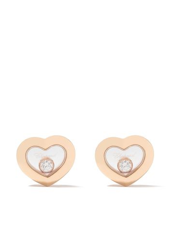 Chopard 18kt 'Happy Diamonds Icons' Rotgoldohrstecker mit einem Diamanten - ROSE GOLD