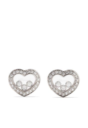 Chopard 18kt 'Happy Diamonds Icons' Weißgoldohrstecker mit Diamant - WHITE GOLD