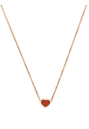 Chopard 18kt My Happy Heart Rotgoldhalskette - Rosa