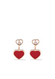 Chopard 18kt 'Happy Hearts' Rotgoldohrringe mit Diamanten - Rosa