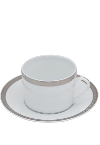 Christofle Malmaison Platine coffee cup and saucer - Weiß