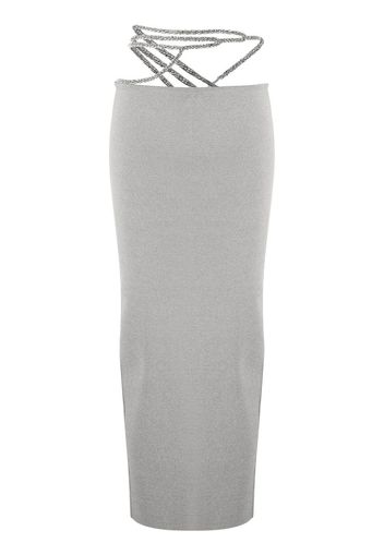 Christopher Esber crystal-embellished strap-detail skirt - Grau