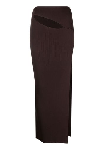 Christopher Esber slash-detail maxi skirt - Braun