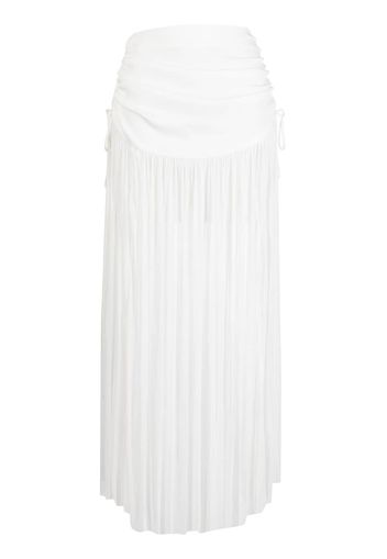 Christopher Esber sheer tulle-panel maxi skirt - Weiß