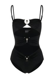 Christopher Esber square neck cut-out one-piece - Schwarz