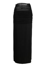 Christopher Esber tulle overlay maxi skirt - Schwarz