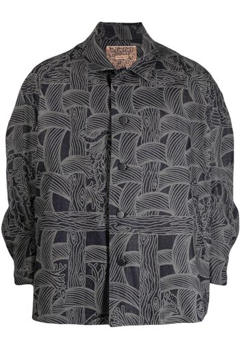 Christopher Nemeth Rope-print denim jacket - Blau