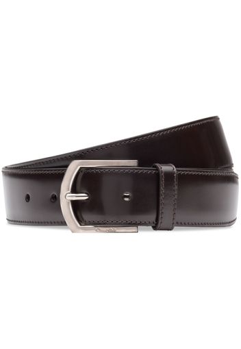 Church's polished buckle-fastening leather belt - Braun