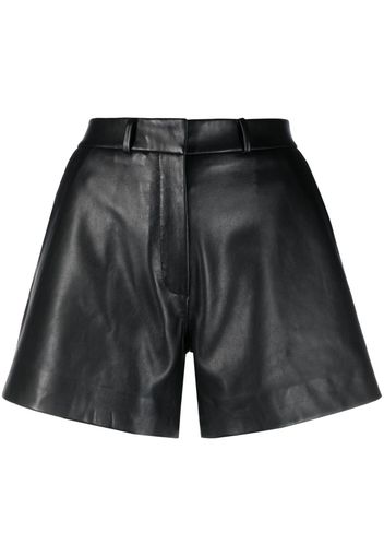 Claudie Pierlot Shorts aus Leder - Schwarz