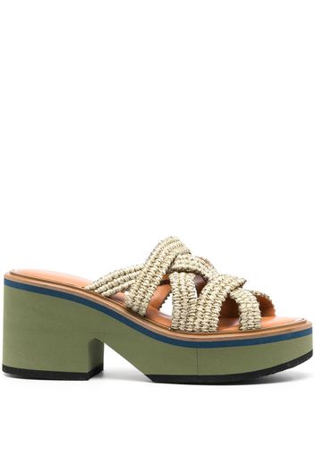 Clergerie Chermy 40mm wedge mules - Nude